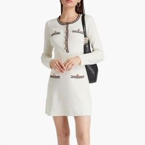 NWT Ribbed Knit Wool-Blend Mini Dress